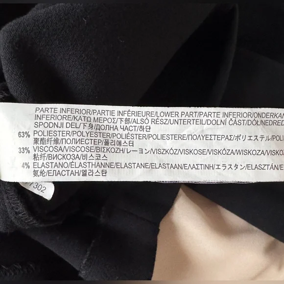 Zara Cream Black Pleated Long Sleeve Contrast Dress Size M (Runs Small) - Picture 9 of 13